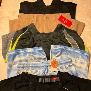 5 Pair Bundle Boys Shorts 10-12/Large Levi, Nike, The Children’s Place, BCG, New